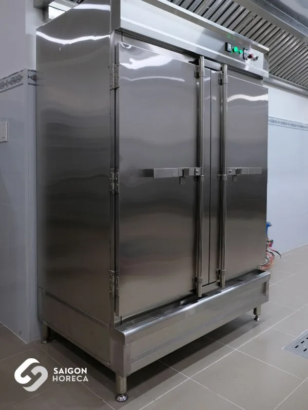 2ドア業務用立体炊飯機・蒸し器（SUS304 ステンレス）、大容量